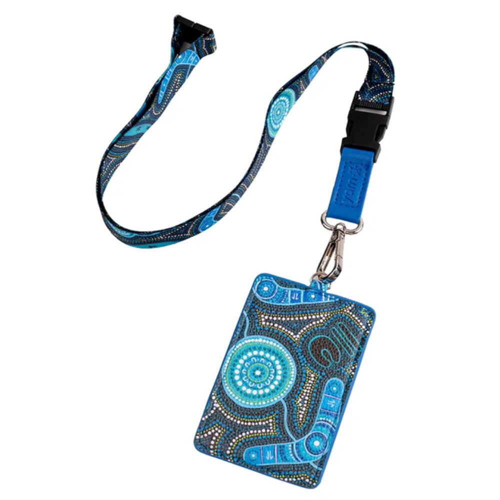 LANYARD & ID CARD HOLDER - ABORIGINAL ART - DEADLY DADS - AUSTRALIA, INDIGENOUS, SOUVENIR, GIFT