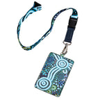 LANYARD & ID CARD HOLDER - ABORIGINAL ART - HOPKINS RIVER - AUSTRALIA, INDIGENOUS, SOUVENIR, GIFT