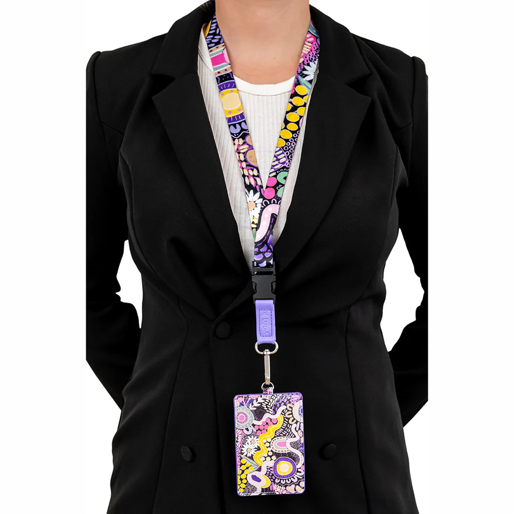 LANYARD & ID CARD HOLDER - ABORIGINAL ART - LEGACY - AUSTRALIA, INDIGENOUS, SOUVENIR, GIFT