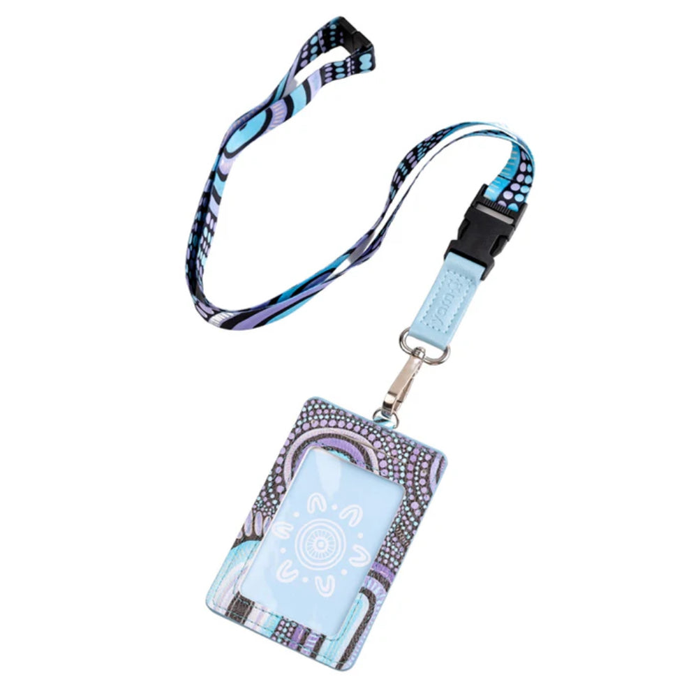 LANYARD & ID CARD HOLDER - ABORIGINAL ART - OUR FUTURE TOGETHER - AUSTRALIA, INDIGENOUS, SOUVENIR, GIFT