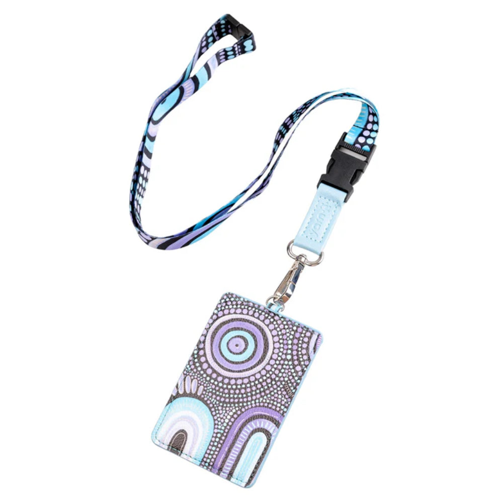 LANYARD & ID CARD HOLDER - ABORIGINAL ART - OUR FUTURE TOGETHER - AUSTRALIA, INDIGENOUS, SOUVENIR, GIFT