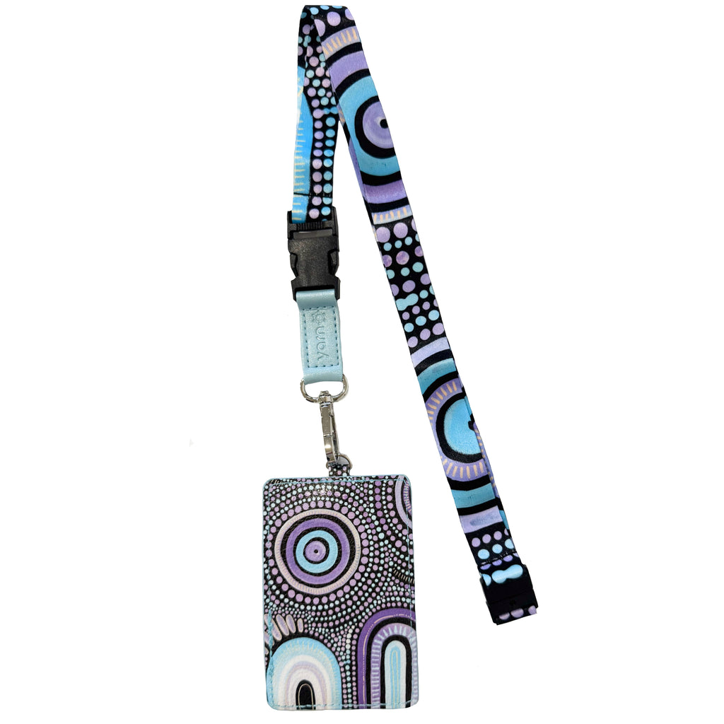 LANYARD & ID CARD HOLDER - ABORIGINAL ART - OUR FUTURE TOGETHER - AUSTRALIA, INDIGENOUS, SOUVENIR, GIFT