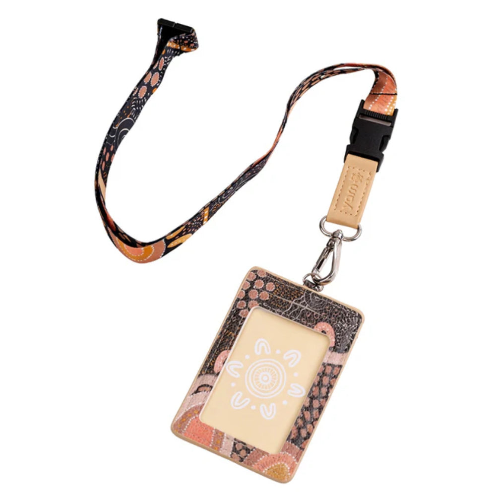LANYARD & ID CARD HOLDER - ABORIGINAL ART - THE PATH THEY HAVE LAID - AUSTRALIA, INDIGENOUS, SOUVENIR, GIFT
