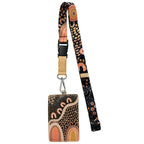 LANYARD & ID CARD HOLDER - ABORIGINAL ART - THE PATH THEY HAVE LAID - AUSTRALIA, INDIGENOUS, SOUVENIR, GIFT