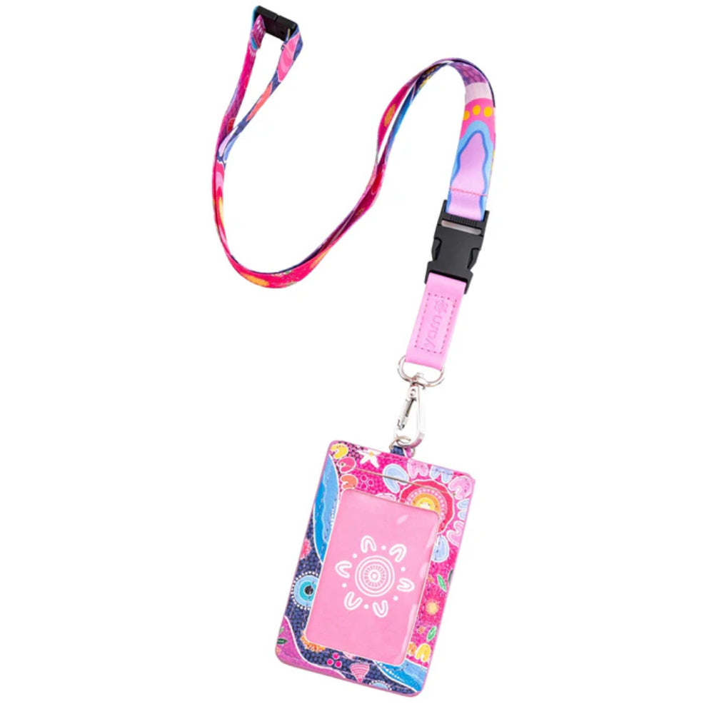 LANYARD & ID CARD HOLDER - ABORIGINAL ART - THRIVING TOGETHER - AUSTRALIA, INDIGENOUS, SOUVENIR, GIFT