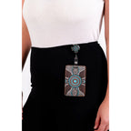 LANYARD & RETRACTABLE ID CARD HOLDER, CLIP - ABORIGINAL ART - FAMILY - AUSTRALIA, INDIGENOUS, SOUVENIR, GIFT