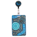 LANYARD & RETRACTABLE ID CARD HOLDER, CLIP - ABORIGINAL ART - DEADLY DADS - AUSTRALIA, INDIGENOUS, SOUVENIR, GIFT