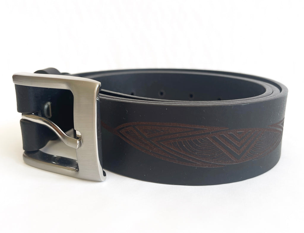 black leather belt
