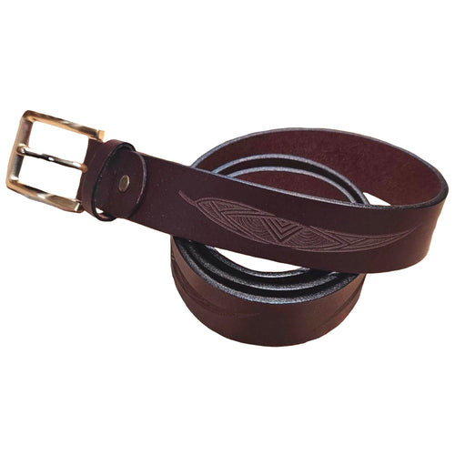 aboriginal leather belt
