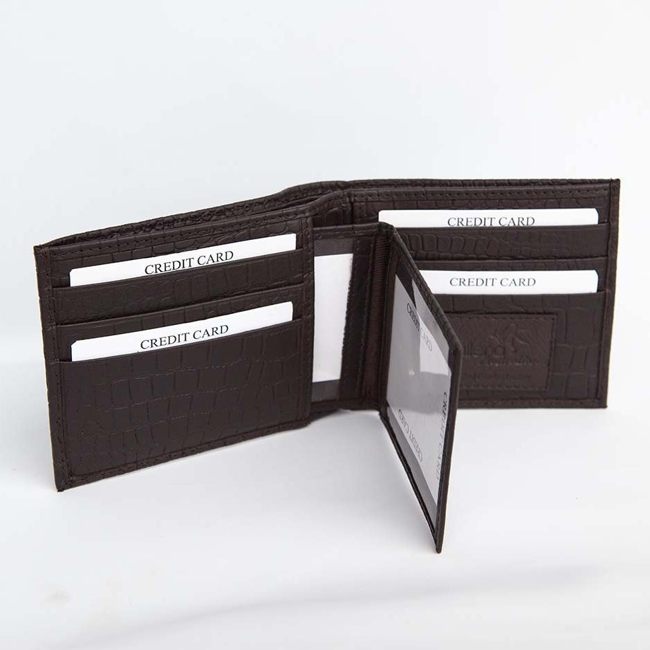 aboriginal leather wallet brown