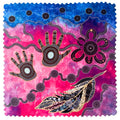 LENS CLOTH - ABORIGINAL ART - LADY BOSS  - AUSTRALIA, INDIGENOUS, SOUVENIR, GIFT, GLASSES, SCREEN, WIPE