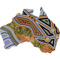 FRIDGE MAGNET - ABORIGINAL ART - MAP OF AUSTRALIA - MADE IN AUSTRALIA - GULDU SEASON - FLEXI - INDIGENOUS, SOUVENIR, GIFT