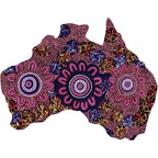 FRIDGE MAGNET - ABORIGINAL ART - MAP OF AUSTRALIA - MADE IN AUSTRALIA - WOMENS BUSINESS - FLEXI - INDIGENOUS, SOUVENIR, GIFT