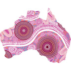 FRIDGE MAGNET - ABORIGINAL ART - MAP OF AUSTRALIA - MADE IN AUSTRALIA - WOMENS JOURNEY - FLEXI - INDIGENOUS, SOUVENIR, GIFT