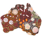 FRIDGE MAGNET - ABORIGINAL ART - MAP OF AUSTRALIA - MADE IN AUSTRALIA - SAMANTHA NAPANGARTI - FLEXI - INDIGENOUS, SOUVENIR, GIFT