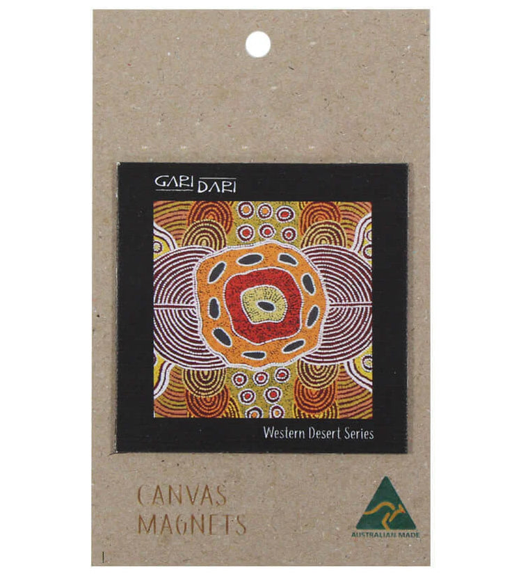 FRIDGE MAGNET - ABORIGINAL ART - MADE IN AUSTRALIA - DEBRA McDONALD - CANVAS - INDIGENOUS, SOUVENIR, GIFT