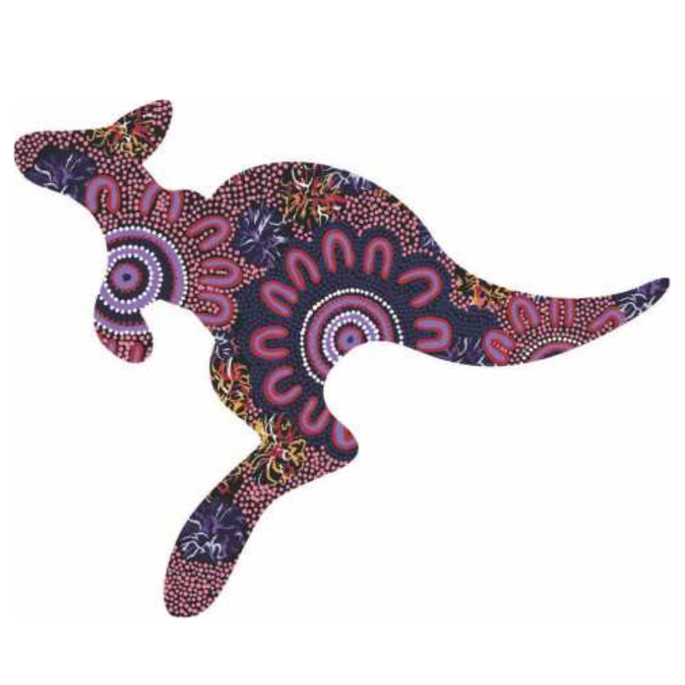FRIDGE MAGNET - ABORIGINAL ART - KANGAROO - MADE IN AUSTRALIA - WOMENS BUSINESS - FLEXI - INDIGENOUS, SOUVENIR, GIFT