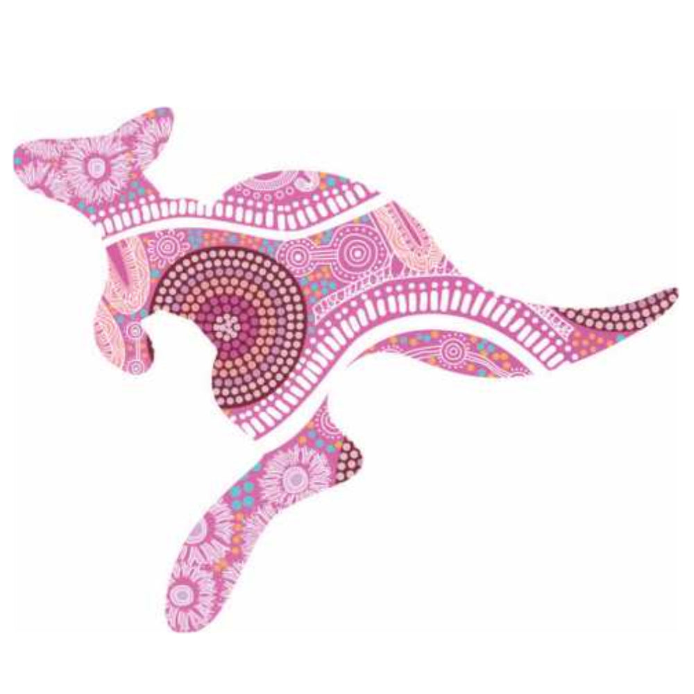 FRIDGE MAGNET - ABORIGINAL ART - KANGAROO - MADE IN AUSTRALIA - WOMENS JOURNEY - FLEXI - INDIGENOUS, SOUVENIR, GIFT