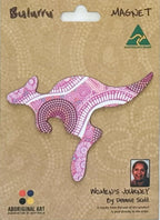 FRIDGE MAGNET - ABORIGINAL ART - KANGAROO - MADE IN AUSTRALIA - WOMENS JOURNEY - FLEXI - INDIGENOUS, SOUVENIR, GIFT