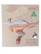 FRIDGE MAGNET - ABORIGINAL ART - KANGAROO - MADE IN AUSTRALIA - ELSIE GRANITES - FLEXI - INDIGENOUS, SOUVENIR, GIFT