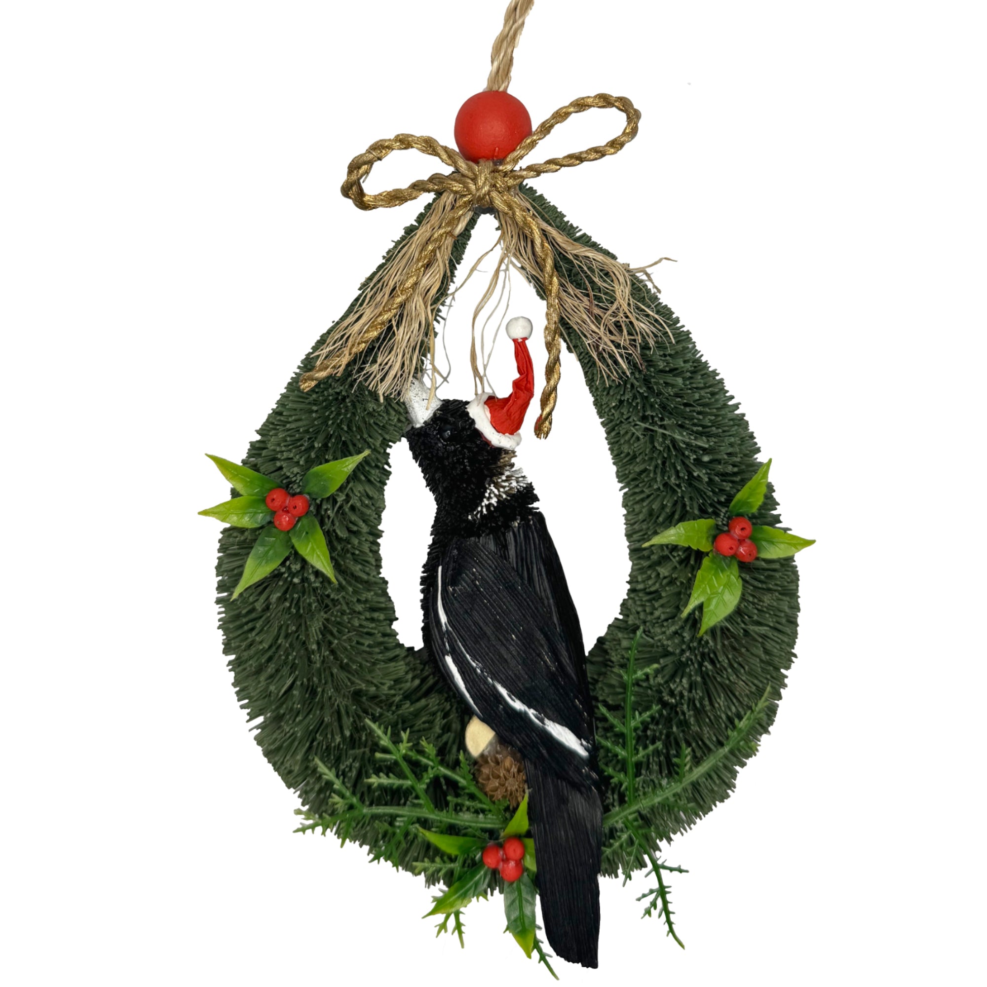 magpie christmas door hanger