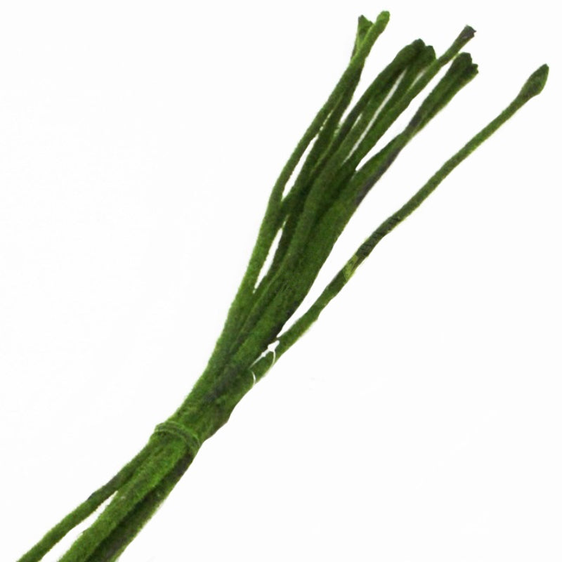 10 x THICK MOSS STICKS, STEMS - 100CM - WIRED, BENDABLE, ARTIFICIAL, FAKE, VASE, DECOR, DIY CRAFT PROJECT