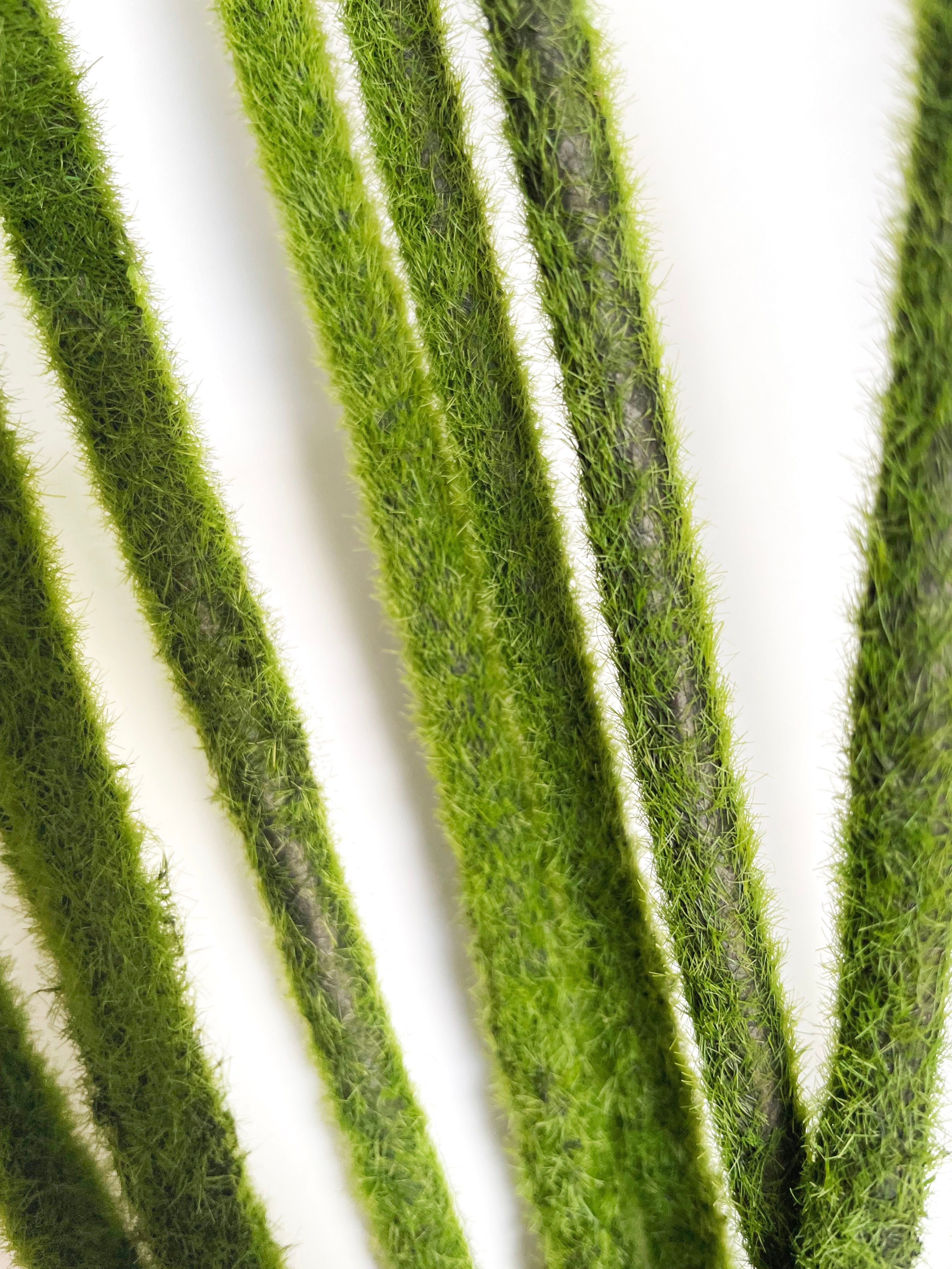 10 x THICK MOSS STICKS, STEMS - 100CM - WIRED, BENDABLE, ARTIFICIAL, FAKE, VASE, DECOR, DIY CRAFT PROJECT