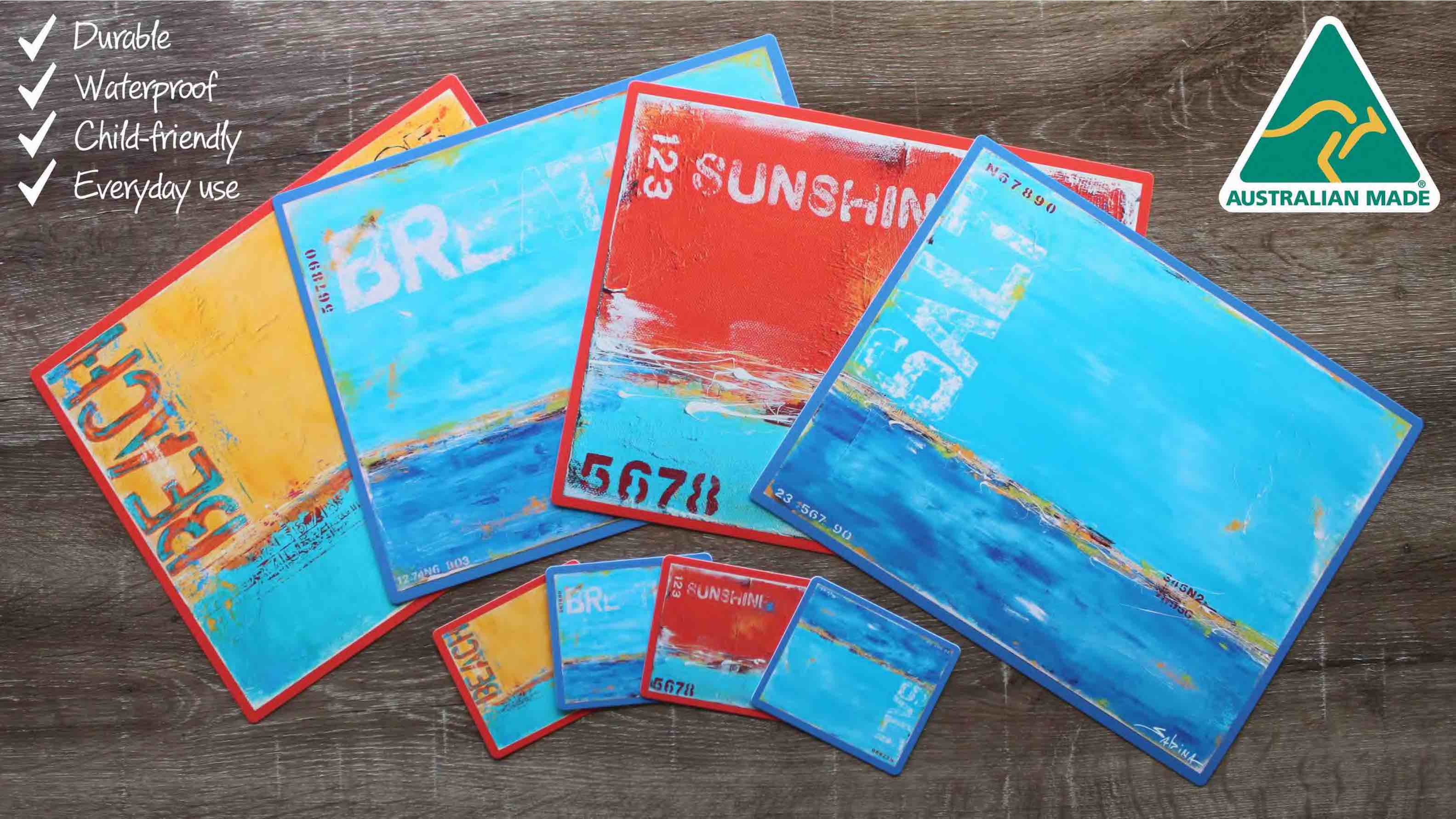 australian placemats coasters