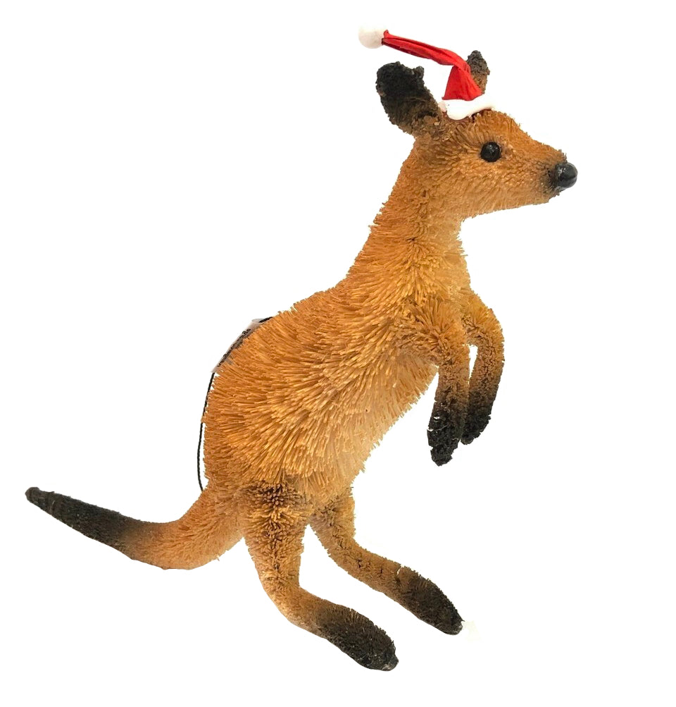 large brown kangaroo christmas ornament