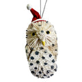 white owl christmas ornament