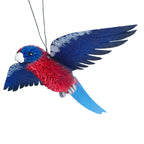 crimson rosella ornament wings out