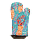 TEA TOWEL, OVEN MITT, POT HOLDER - 3-PIECE GIFT SET - ABORIGINAL ART - 100% COTTON - TRACKS ON COUNTRY - AUSTRALIA, INDIGENOUS, SOUVENIR, GIFT