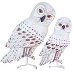 OWL FIGURINE x 2 - BARN OWLS, 27cmH, 23cmH - STANDING ORNAMENT - AUSTRALIA, SOUVENIR, GIFT, BIRD