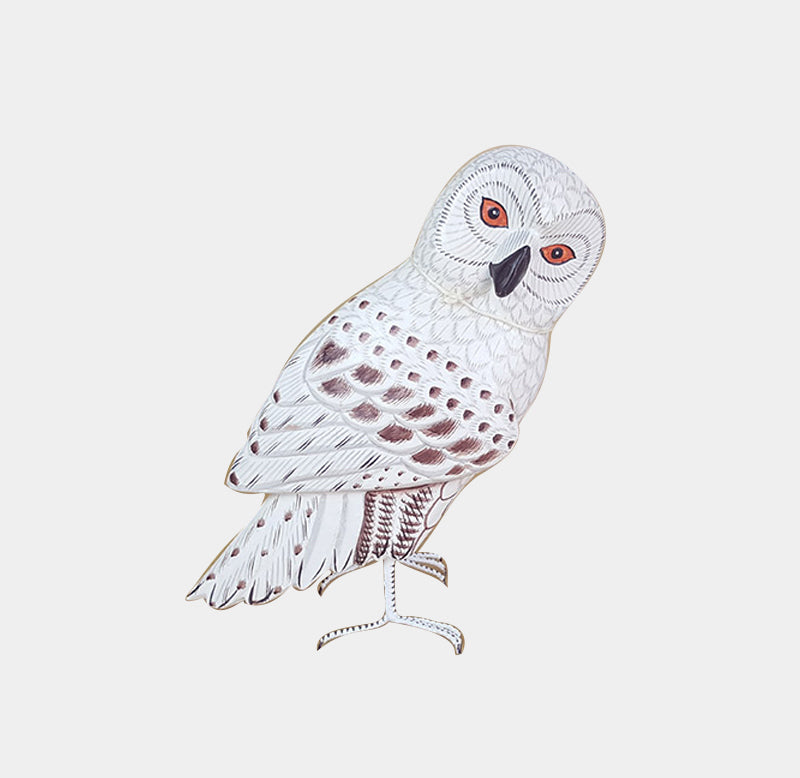 OWL FIGURINE x 2 - BARN OWLS, 27cmH, 23cmH - STANDING ORNAMENT - AUSTRALIA, SOUVENIR, GIFT, BIRD