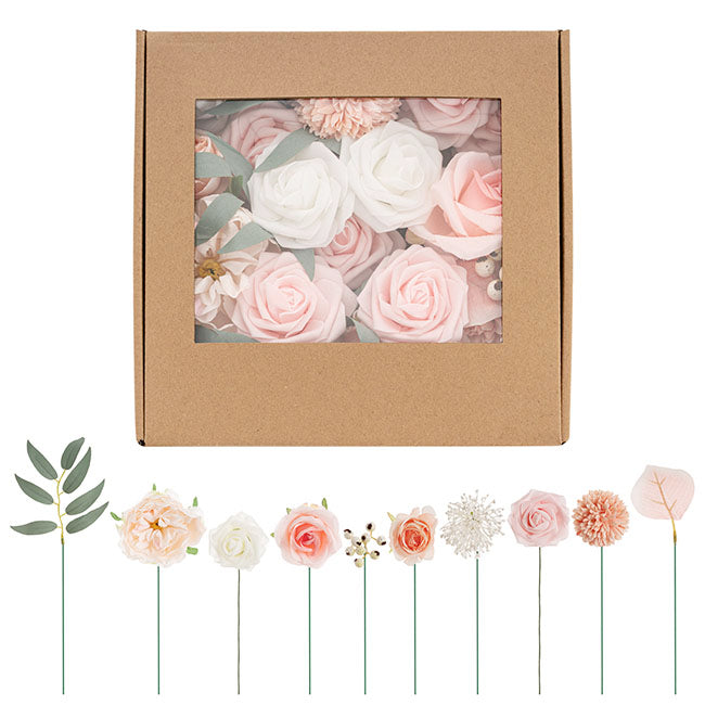 pink rose and chrysanthemum flowers