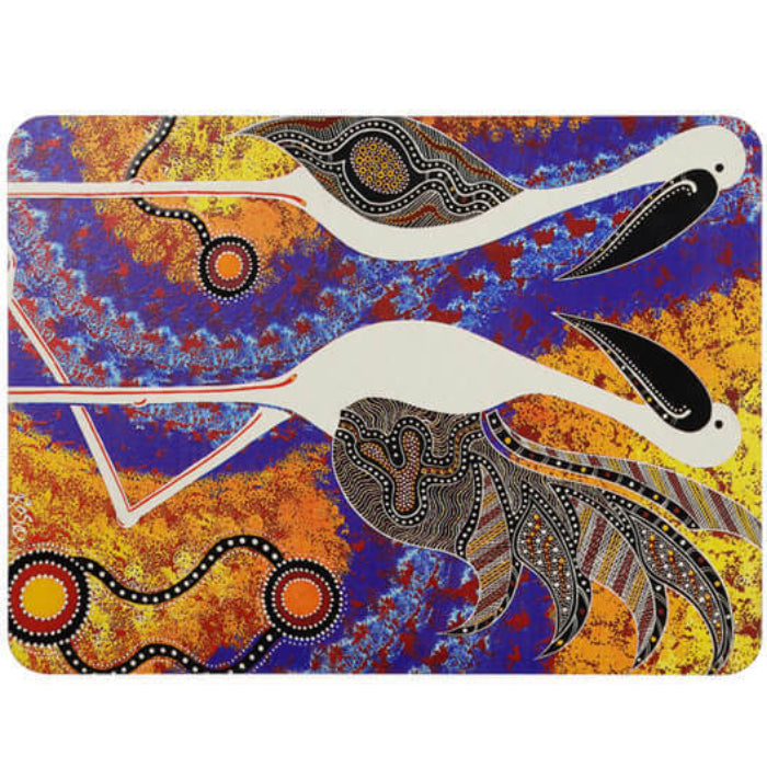 6 PLACEMATS + 6 COASTERS - MADE IN AUSTRALIA - CORK - DREAMTIME - ABORIGINAL, INDIGENOUS, SOUVENIR, GIFT