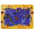 6 PLACEMATS + 6 COASTERS - MADE IN AUSTRALIA - CORK - DREAMTIME - ABORIGINAL, INDIGENOUS, SOUVENIR, GIFT