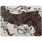6 PLACEMATS + 6 COASTERS - MADE IN AUSTRALIA - CORK - DREAMTIME - ABORIGINAL, INDIGENOUS, SOUVENIR, GIFT