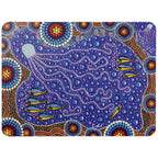6 PLACEMATS + 6 COASTERS - MADE IN AUSTRALIA - CORK - GATHERINGS - ABORIGINAL, INDIGENOUS, SOUVENIR, GIFT