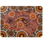 6 PLACEMATS + 6 COASTERS - MADE IN AUSTRALIA - CORK - GATHERINGS - ABORIGINAL, INDIGENOUS, SOUVENIR, GIFT