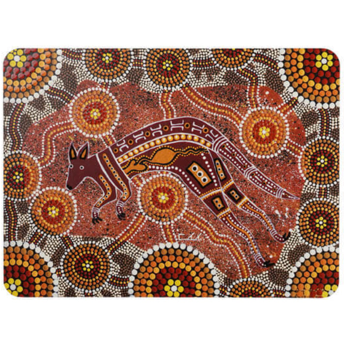 6 PLACEMATS + 6 COASTERS - MADE IN AUSTRALIA - CORK - GATHERINGS - ABORIGINAL, INDIGENOUS, SOUVENIR, GIFT