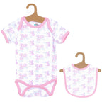 BABY ROMPER + BIB - ABORIGINAL ART - KOALA - PINK - 3-6 MONTHS -  AUSTRALIA, INDIGENOUS, SOUVENIR, GIFT