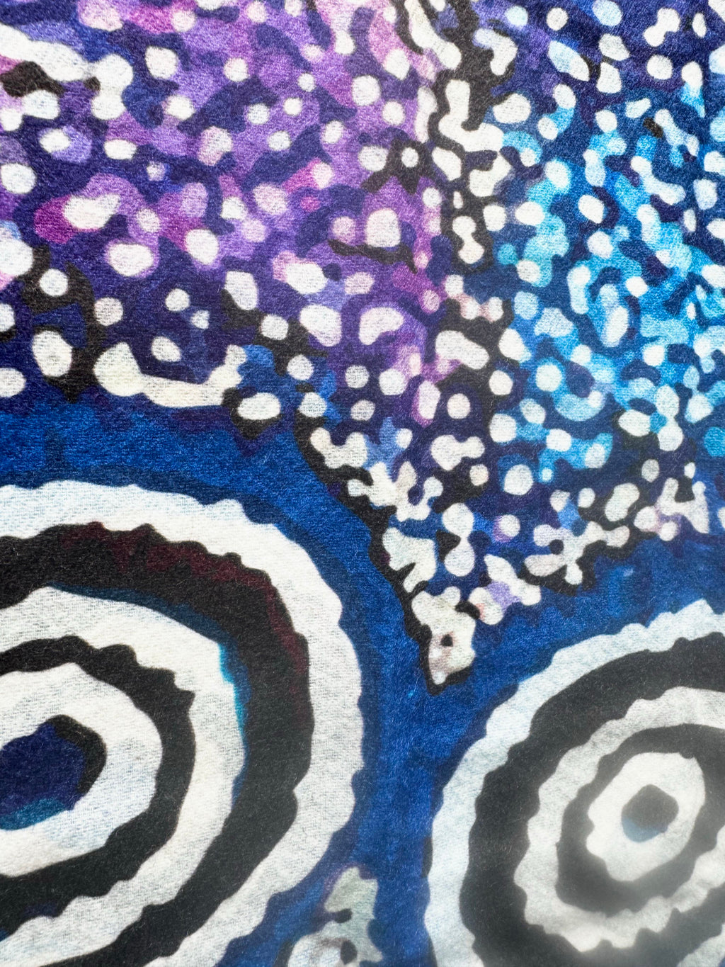 LADIES SCARF - ABORIGINAL ART - WINTER, WARM - ALMA GRANITES - AUSTRALIA, INDIGENOUS, SOUVENIR, GIFT