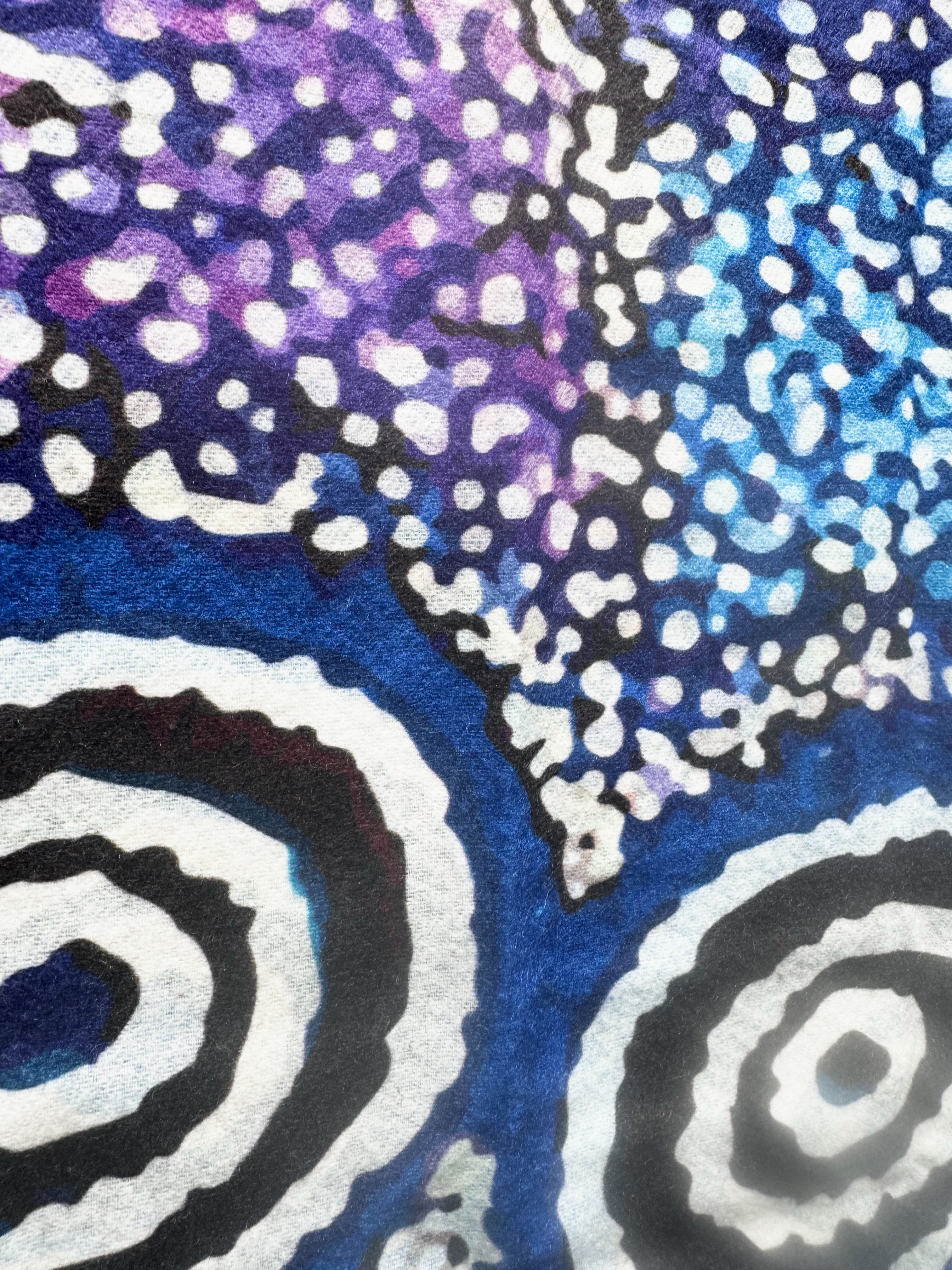 LADIES SCARF - ABORIGINAL ART - WINTER, WARM - ALMA GRANITES - AUSTRALIA, INDIGENOUS, SOUVENIR, GIFT