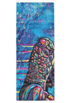 LADIES SCARF - ABORIGINAL ART - LIGHTWEIGHT - GREEN SEA TURTLE DREAMING - AUSTRALIA, INDIGENOUS, SOUVENIR, GIFT