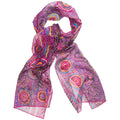 LADIES SCARF - ABORIGINAL ART - SHEER, LIGHTWEIGHT - JEANIE ROSS - AUSTRALIA, INDIGENOUS, SOUVENIR, GIFT