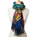 LADIES SCARF - ABORIGINAL ART - WINTER, WARM - JUSTIN BUTLER - AUSTRALIA, INDIGENOUS, SOUVENIR, GIFT