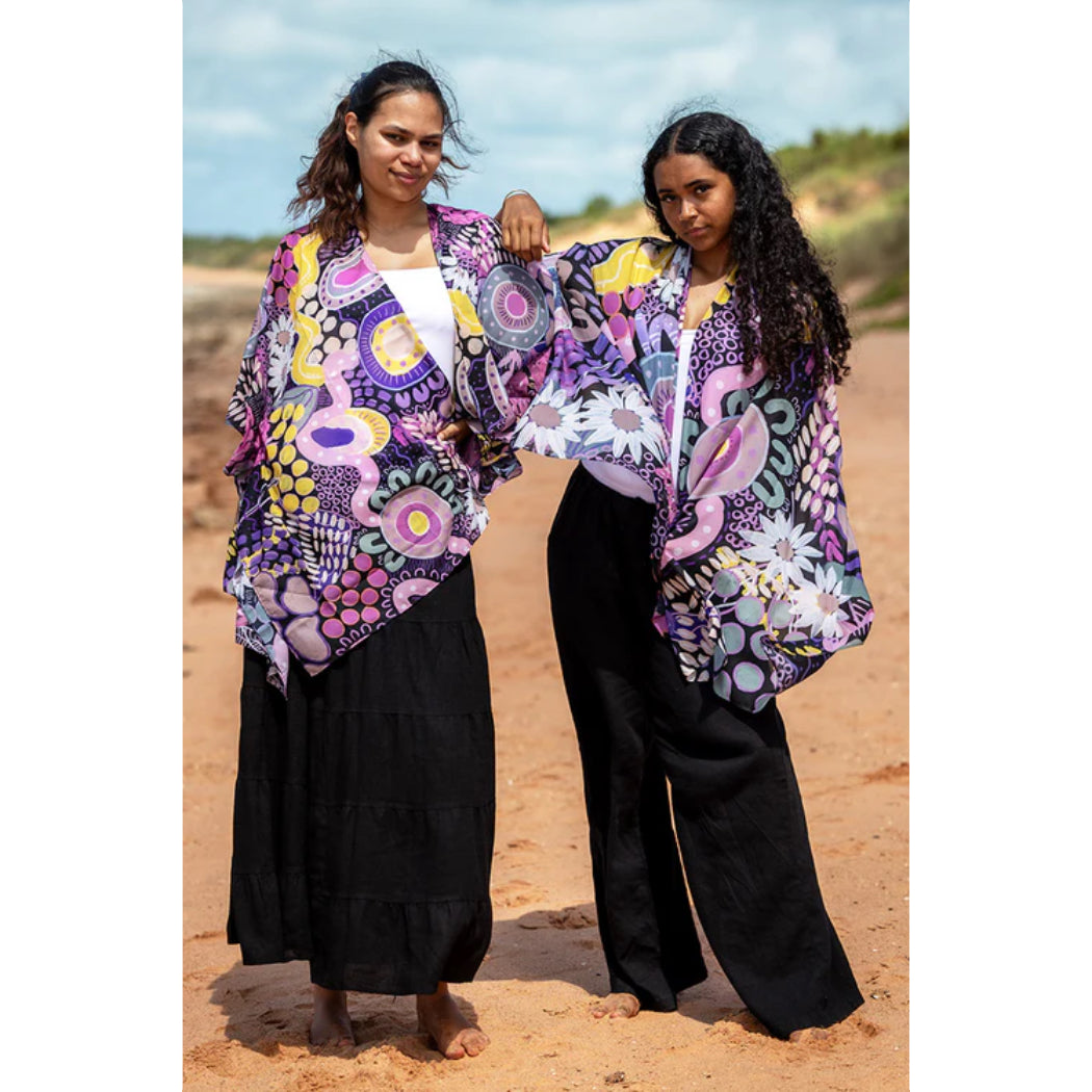 LADIES SCARF - ABORIGINAL ART - LIGHTWEIGHT - LEGACY - AUSTRALIA, INDIGENOUS, SOUVENIR, GIFT