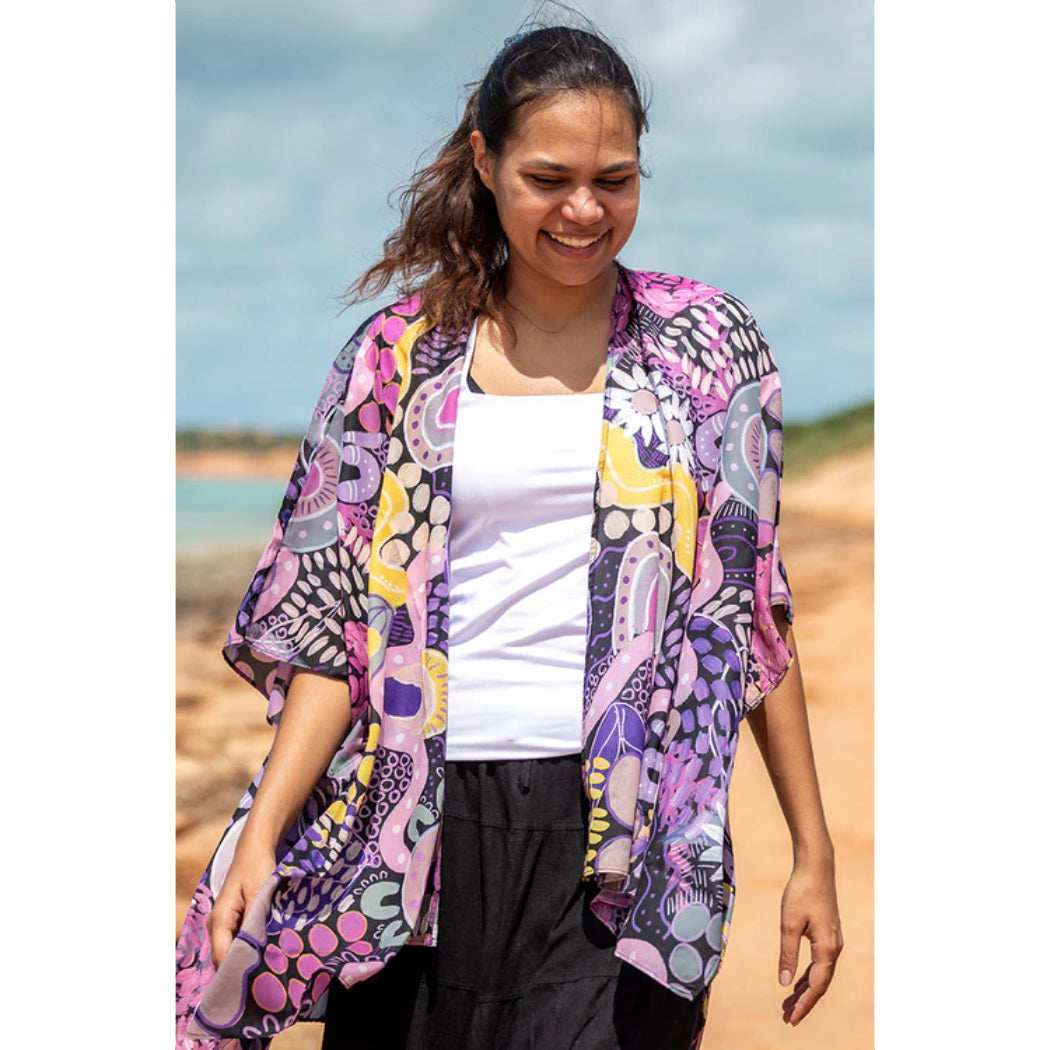 LADIES SCARF - ABORIGINAL ART - LIGHTWEIGHT - LEGACY - AUSTRALIA, INDIGENOUS, SOUVENIR, GIFT