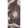 LADIES SCARF - ABORIGINAL ART - LIGHTWEIGHT - MEETING AT THE RIVER - AUSTRALIA, INDIGENOUS, SOUVENIR, GIFT